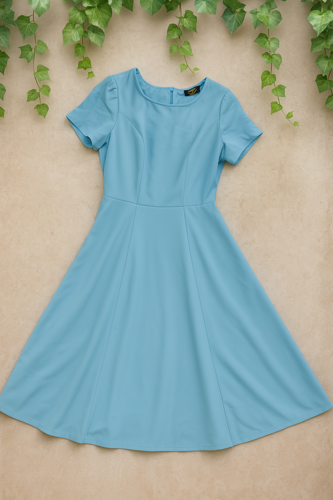 HH726B VESTIDO MARCA HAND H COLOR AQUA