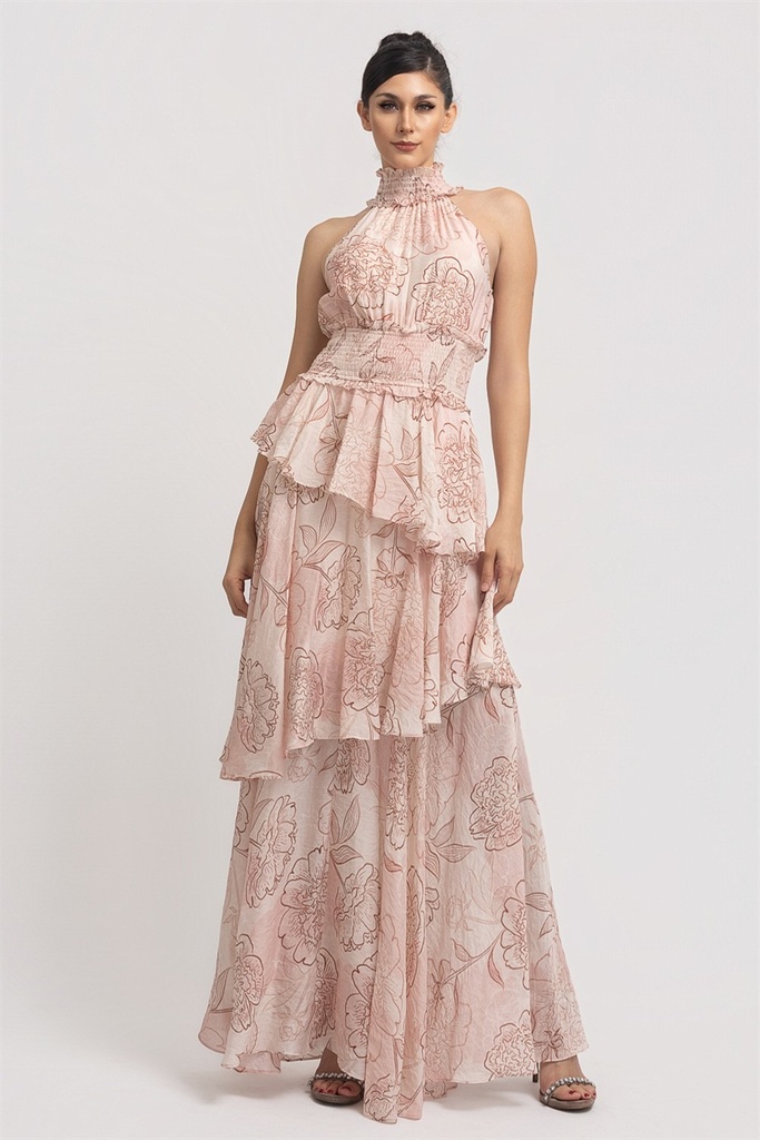 RVD6723 ROSEVELVET VESTIDO LARGO ESCALERAS PALO ROSA