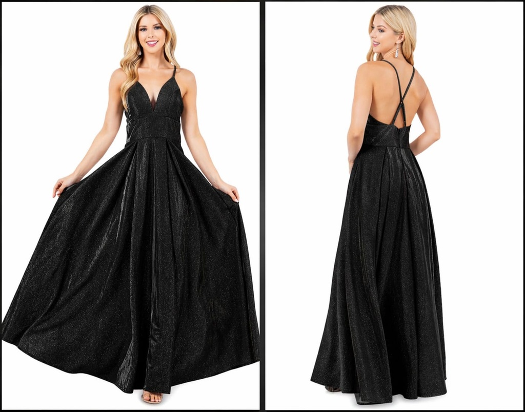 1110 CAPRICHO VESTIDO GLITTER NEGRO