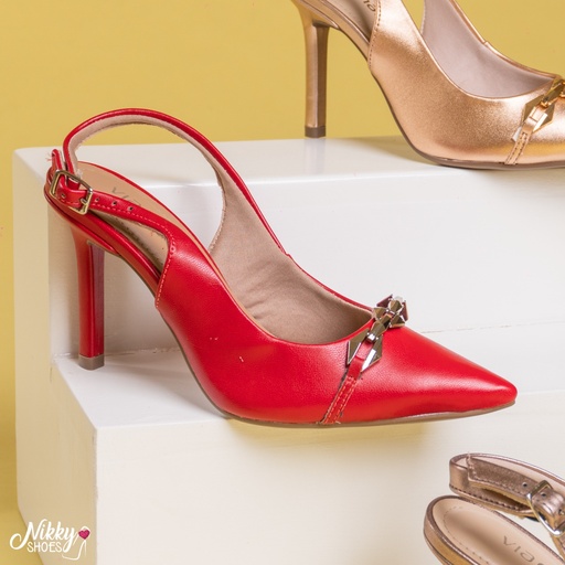 044004 VIAMARTE ZAPATO ROJO NAPA