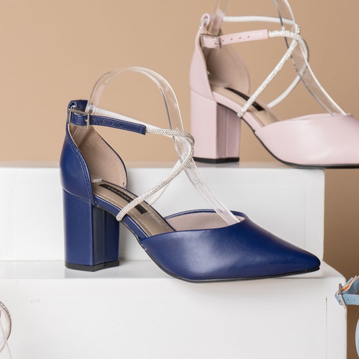 028020 VIAMARTE ZAPATO AZUL NAPA