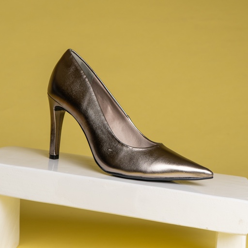 045001 VIAMARTE ZAPATO PLOMO METALIZADO