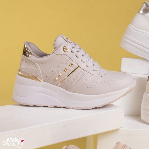 081006 VIAMARTE TENIS CREMA NAPA