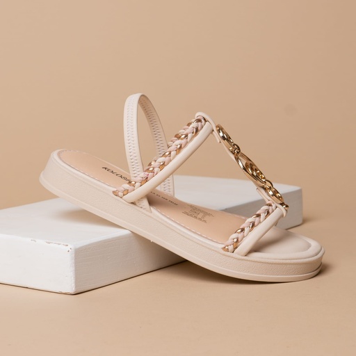 Y8771 DAKOTA SANDALIA CREMA NAPA