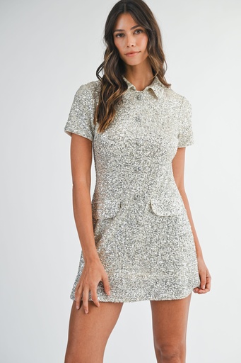 MD5135 MABLE VESTIDO CORTO DORADO