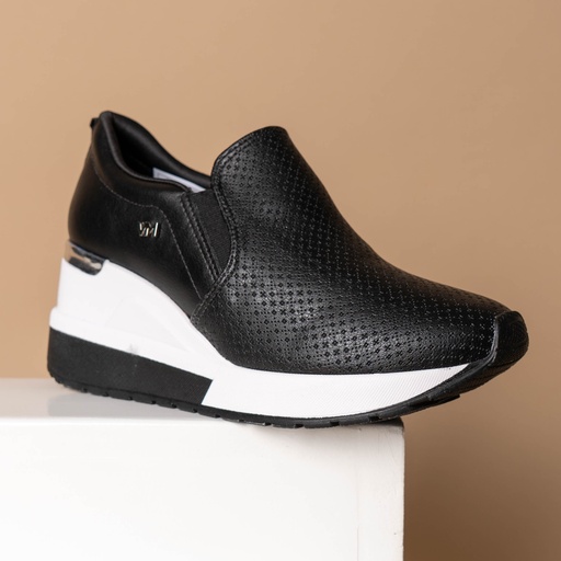 046002 Viamarte Tenis Negro.P Napa