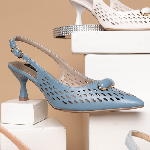 155017 Viamarte Zapato Celeste Fuerte Napa
