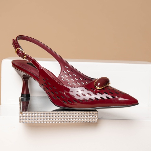 155017 VIAMARTE ZAPATO VINO VERNIZ