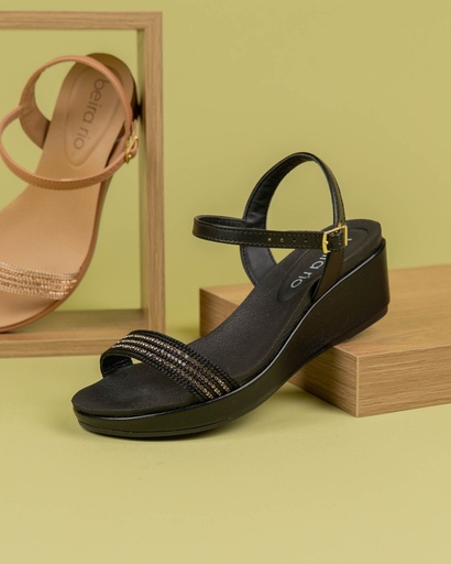 8381.321 BEIRA RIO SANDALIA NEGRO NAPA