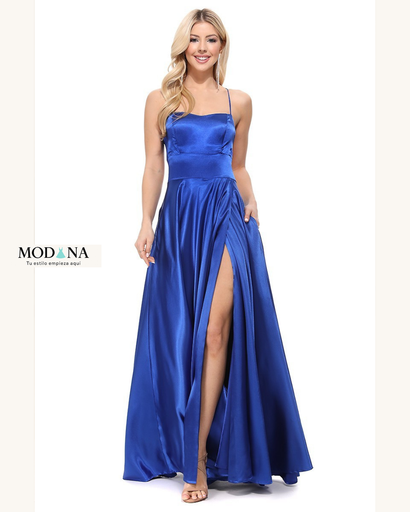 CA1053 VESTIDO MARCA CAPRICHO COLOR AZUL MARINO
