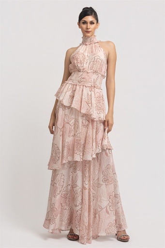 RVD6723 ROSEVELVET VESTIDO LARGO ESCALERAS PALO ROSA