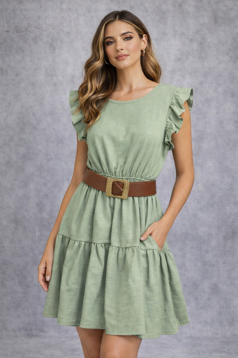 02 VESTIDO VERDE CINCHO