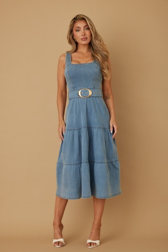 D24155 VALENTINE VESTIDO LONA CELESTE 