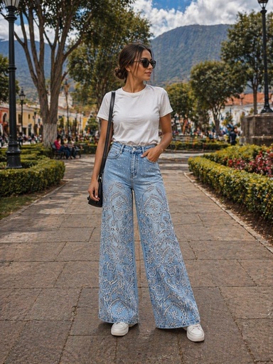 4010 NINA ROSSI PANTALON LONA AZUL 