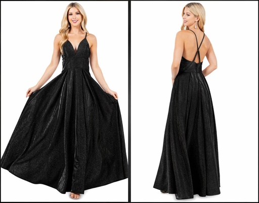 1110 CAPRICHO VESTIDO GLITTER NEGRO