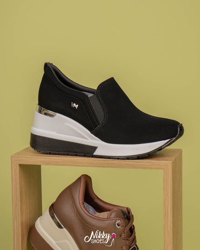046002 Viamarte Tenis Negro Nebuck