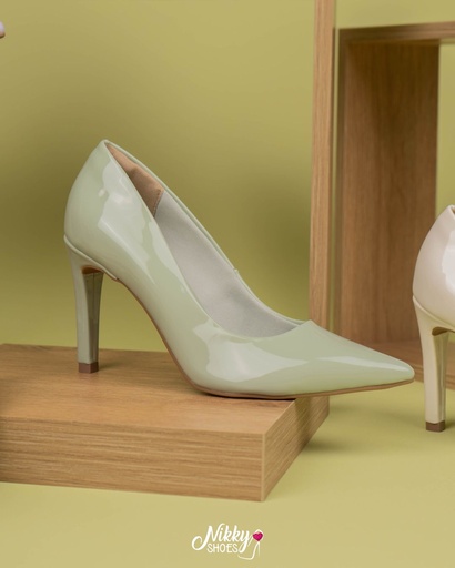 045001 VIAMARTE STILETTO PISTACHE VERNIZ 